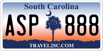 SC license plate ASP888