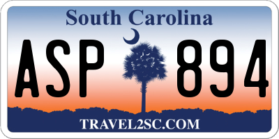 SC license plate ASP894