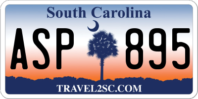SC license plate ASP895