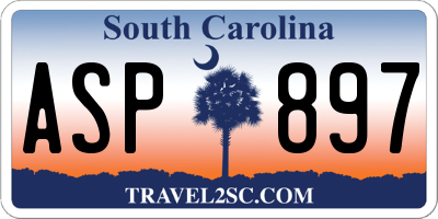 SC license plate ASP897