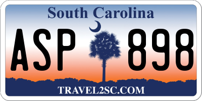 SC license plate ASP898
