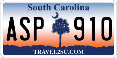 SC license plate ASP910