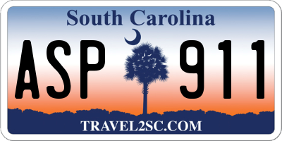 SC license plate ASP911