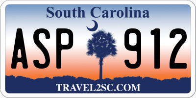 SC license plate ASP912
