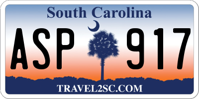 SC license plate ASP917