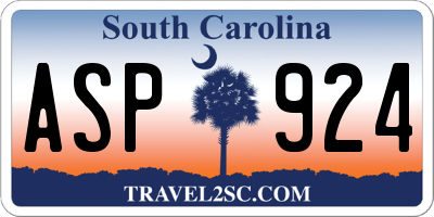 SC license plate ASP924