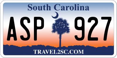 SC license plate ASP927