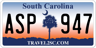 SC license plate ASP947