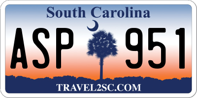 SC license plate ASP951
