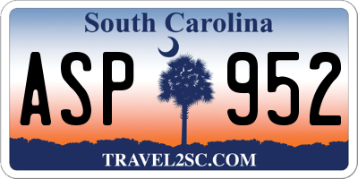 SC license plate ASP952
