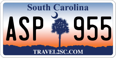 SC license plate ASP955