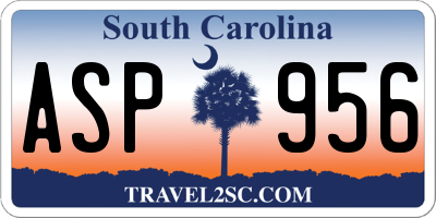 SC license plate ASP956
