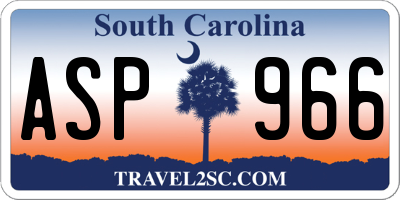 SC license plate ASP966