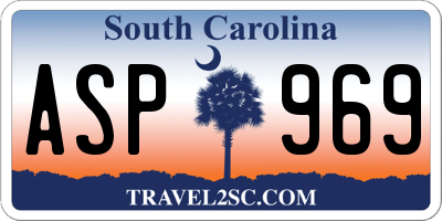 SC license plate ASP969