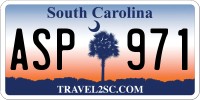 SC license plate ASP971
