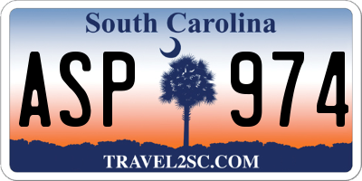 SC license plate ASP974