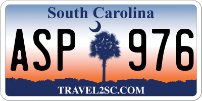 SC license plate ASP976