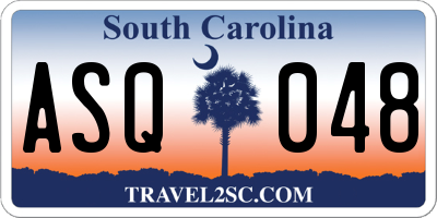 SC license plate ASQ048