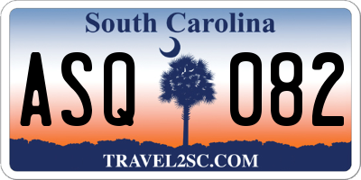SC license plate ASQ082