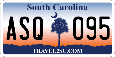 SC license plate ASQ095