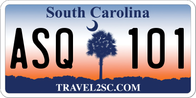 SC license plate ASQ101