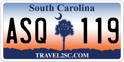 SC license plate ASQ119