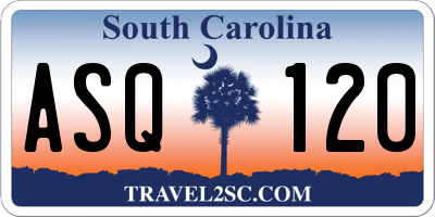 SC license plate ASQ120