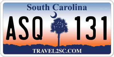 SC license plate ASQ131
