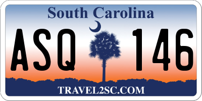 SC license plate ASQ146