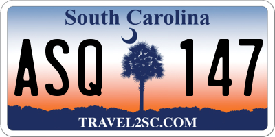SC license plate ASQ147