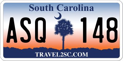 SC license plate ASQ148