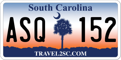 SC license plate ASQ152