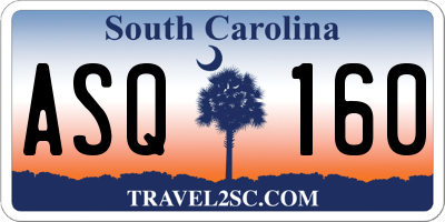 SC license plate ASQ160