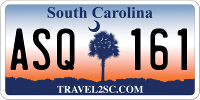 SC license plate ASQ161