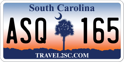 SC license plate ASQ165