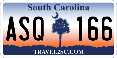 SC license plate ASQ166