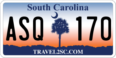 SC license plate ASQ170