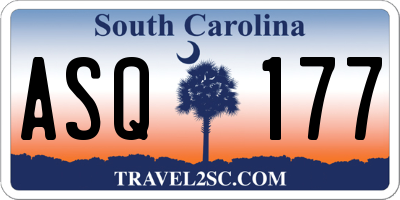SC license plate ASQ177