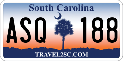 SC license plate ASQ188