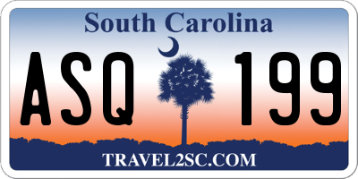 SC license plate ASQ199