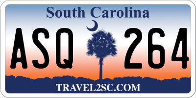 SC license plate ASQ264