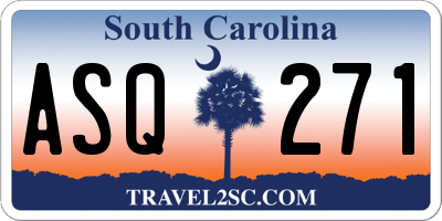 SC license plate ASQ271