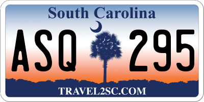 SC license plate ASQ295