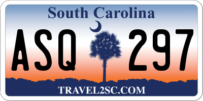 SC license plate ASQ297