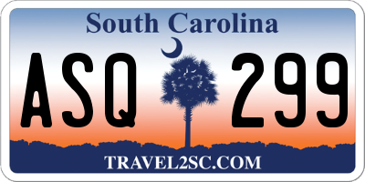 SC license plate ASQ299