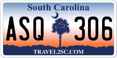 SC license plate ASQ306