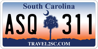SC license plate ASQ311