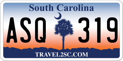 SC license plate ASQ319