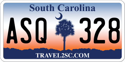 SC license plate ASQ328