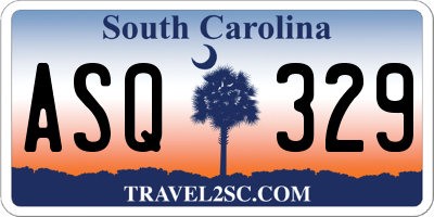 SC license plate ASQ329